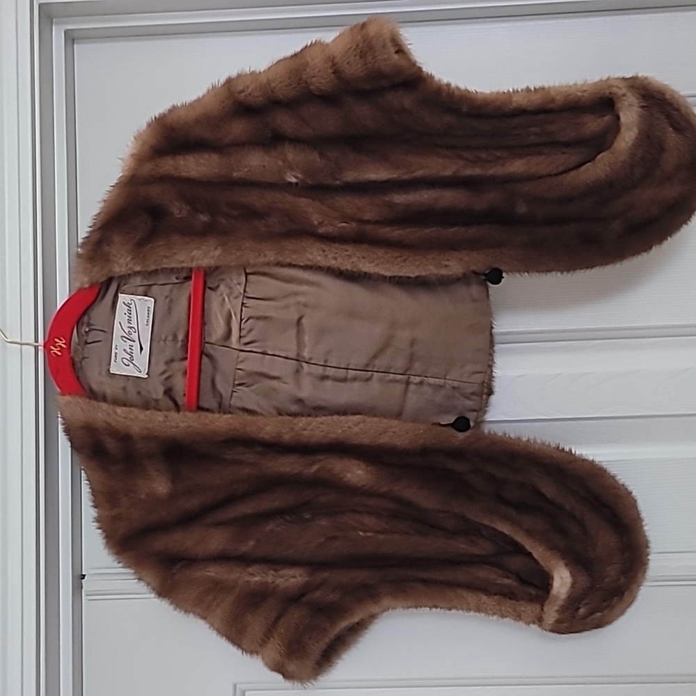 1950s John Vozniak Vintage Stunning Mink Fur Stole Shawl Mint Condition